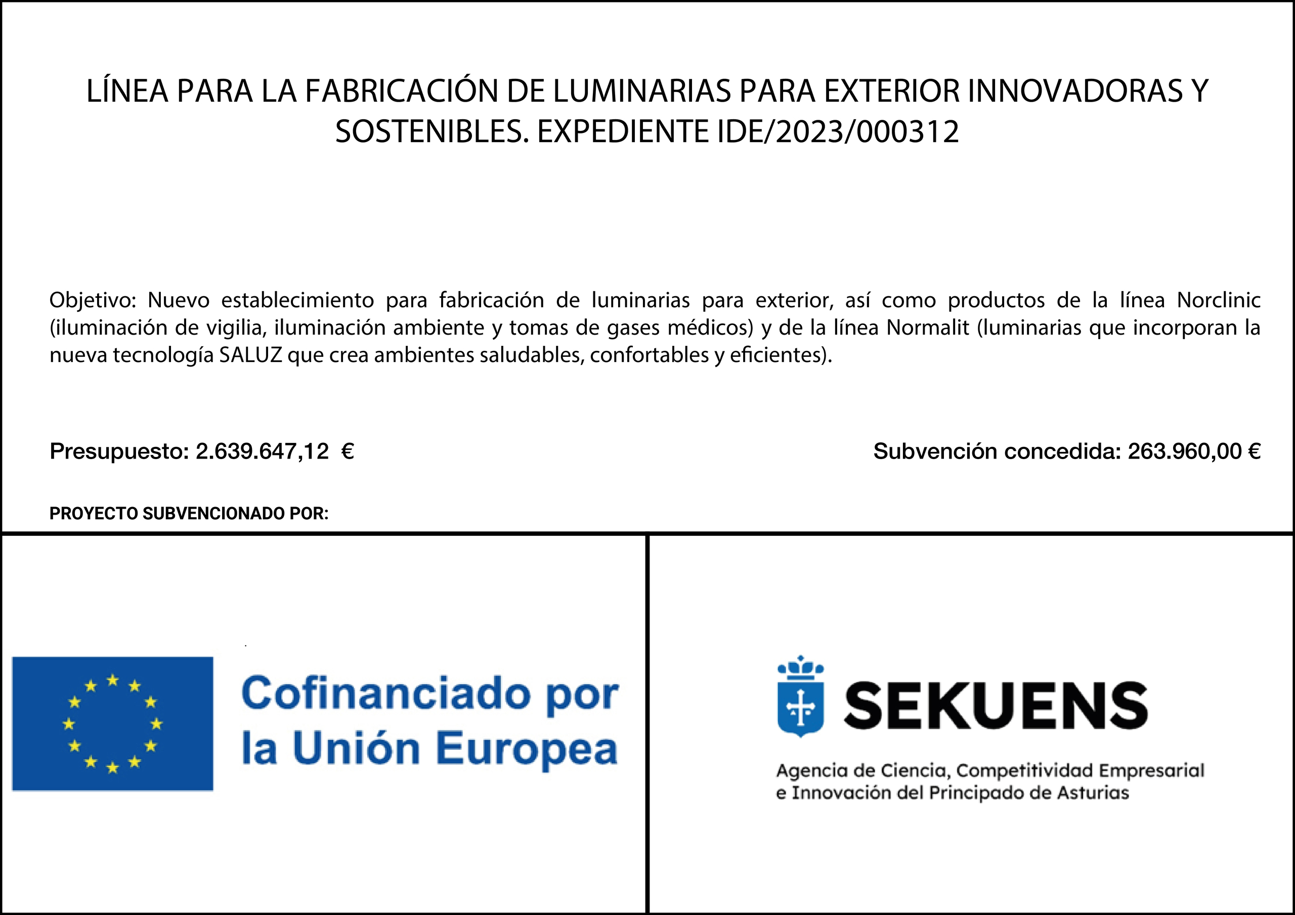 Línea para la fabricación de luminarias innovadoras y sostenibles